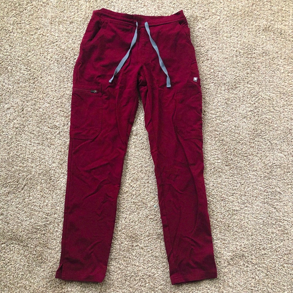 FIGS Burgundy Yola Scrub Pants Size XXS